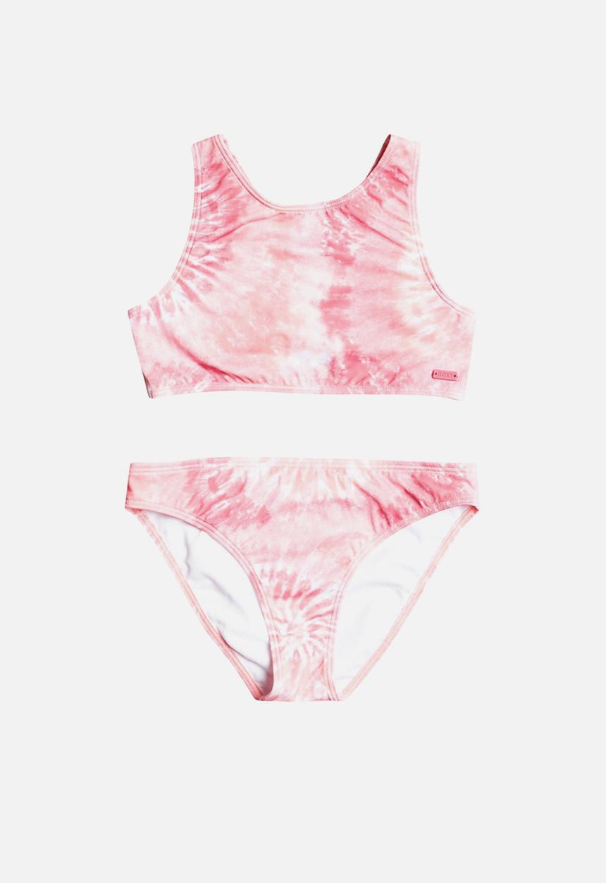 Roxy - Colors reflection crop top set - pink
