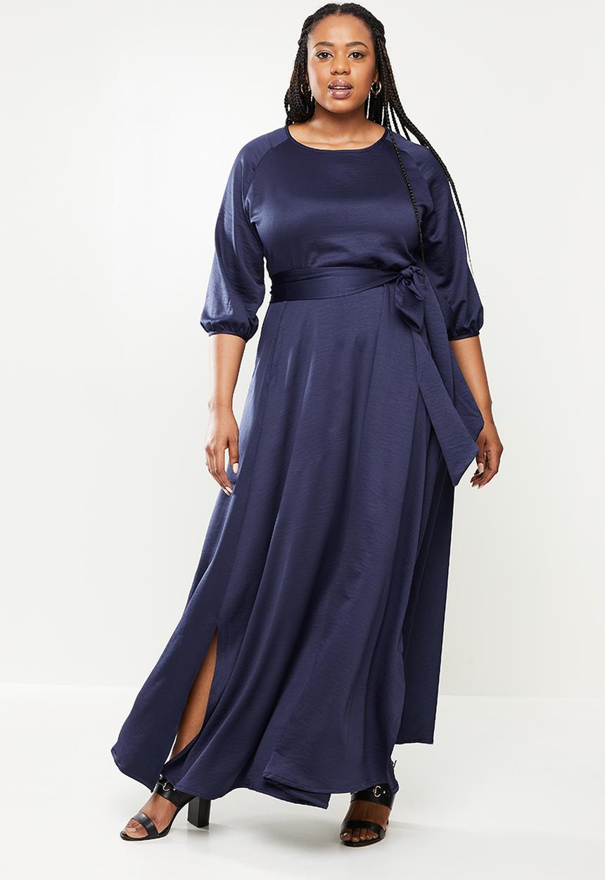 AMANDA LAIRD CHERRY - Plus elisa dress -  Navy