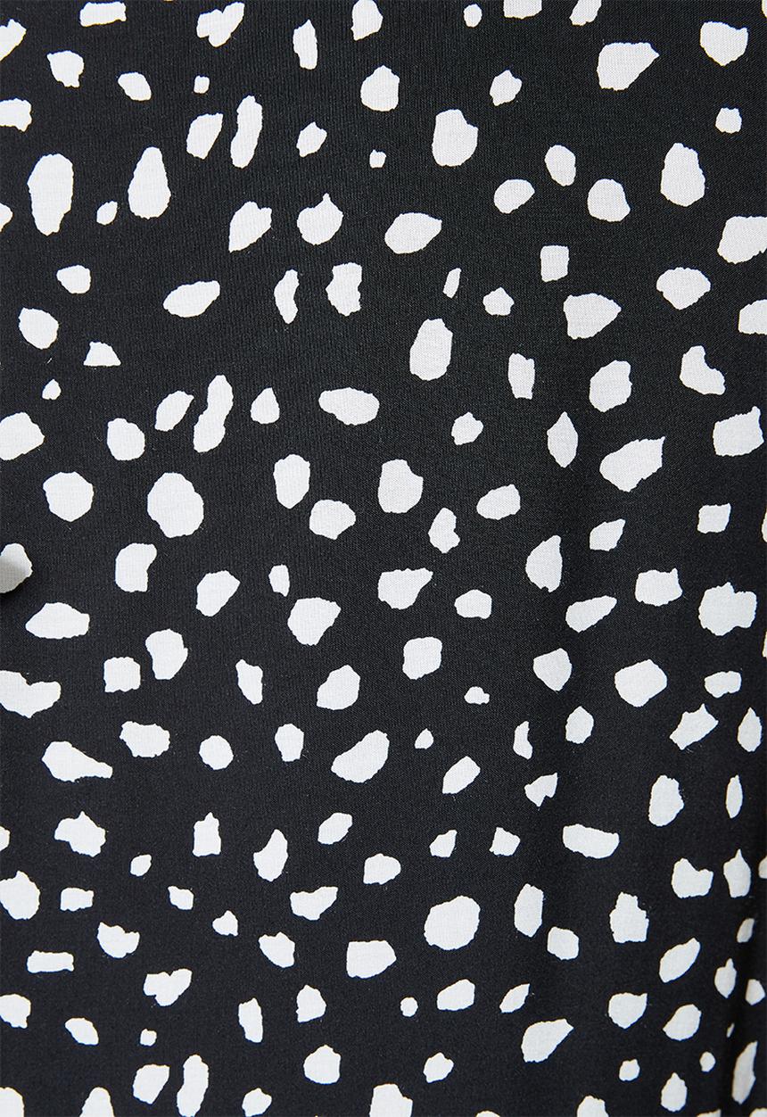 Superbalist - Placket detail tiered dress - black & white 