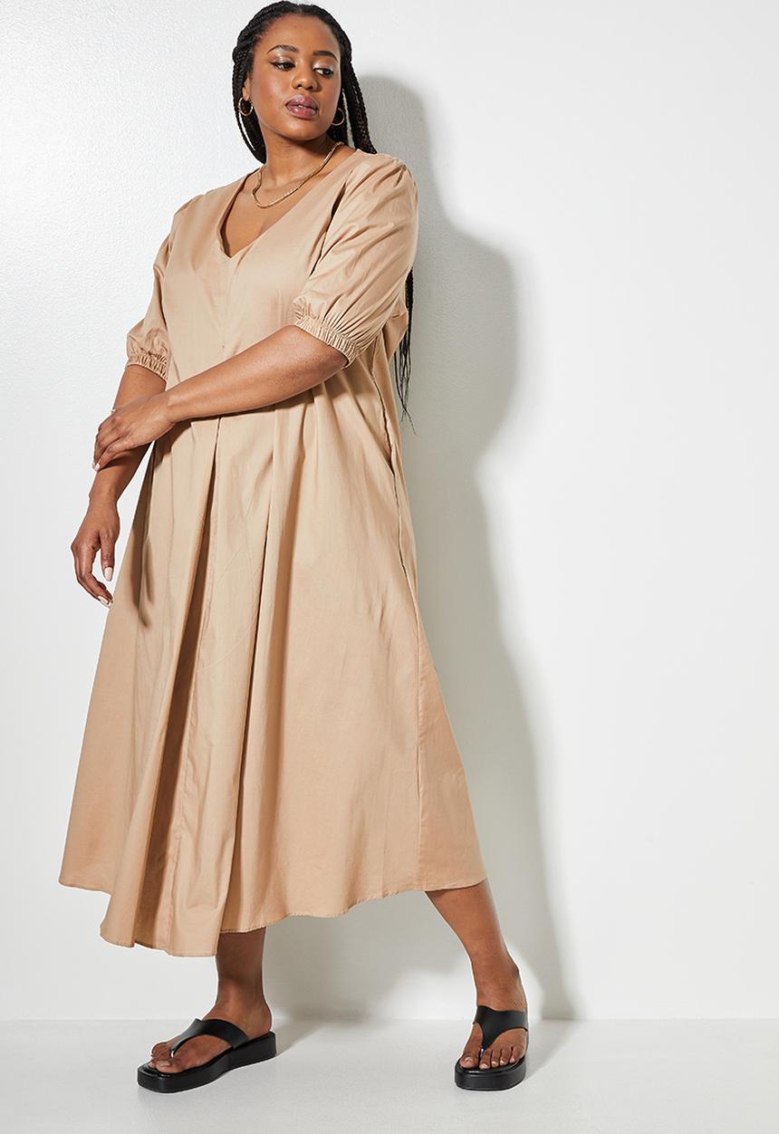 Superbalist - V-neck trapeze dress - hazel