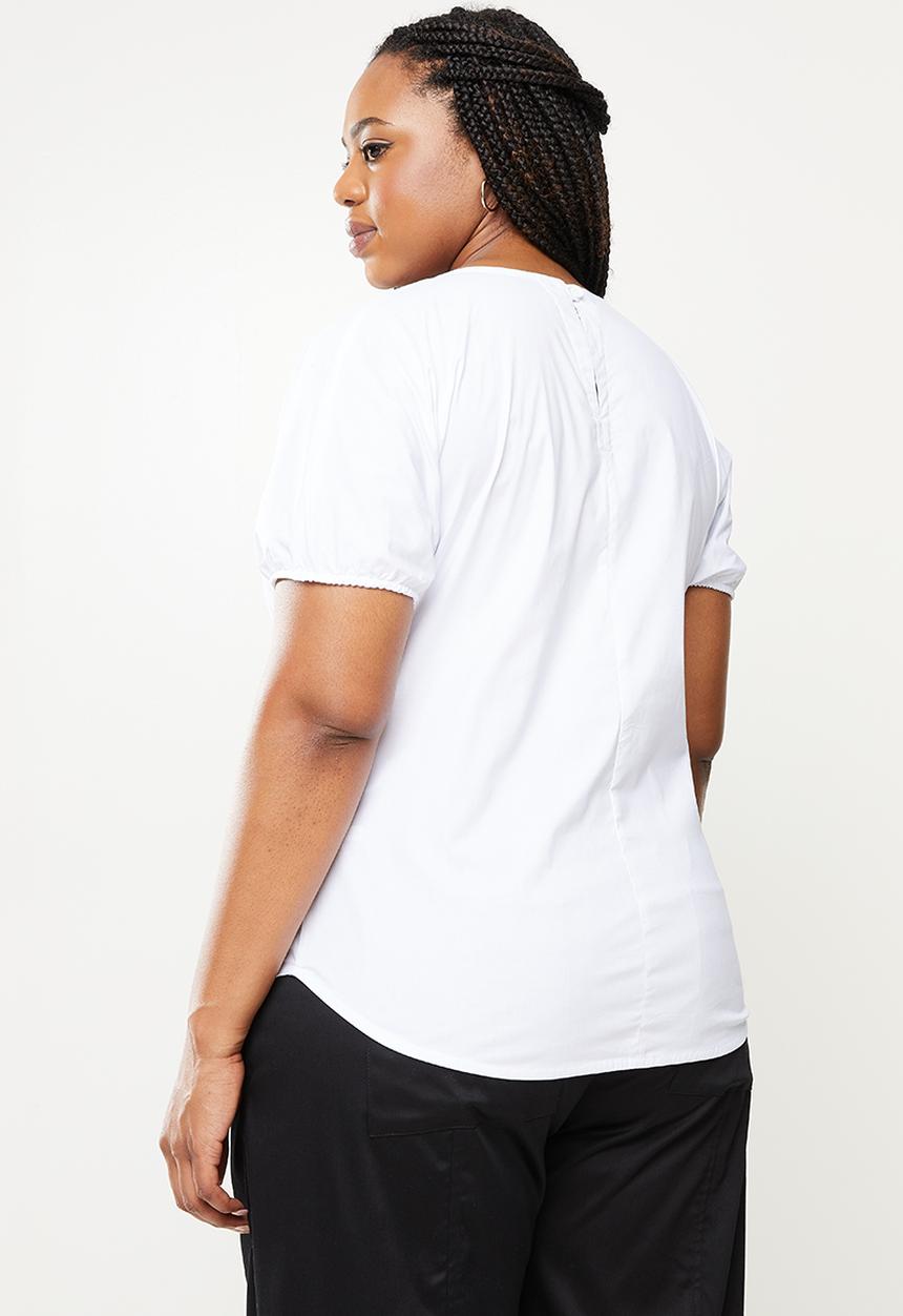 AMANDA LAIRD CHERRY - Plus bazley top - white