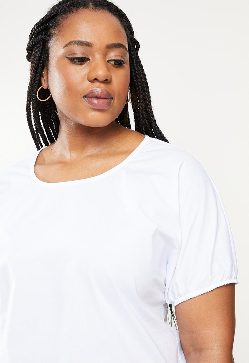 AMANDA LAIRD CHERRY - Plus bazley top - white