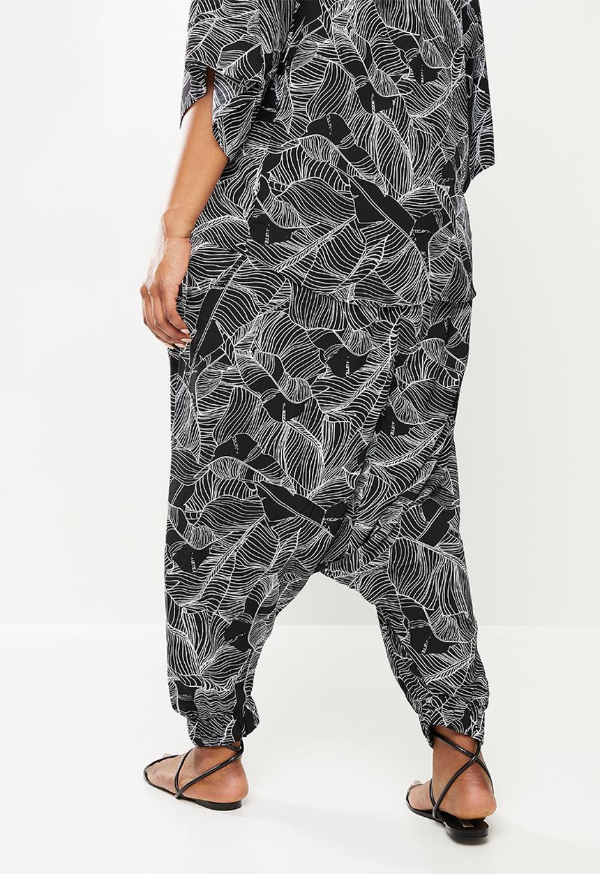 AMANDA LAIRD CHERRY - Plus mohlesi pants -  black & white 