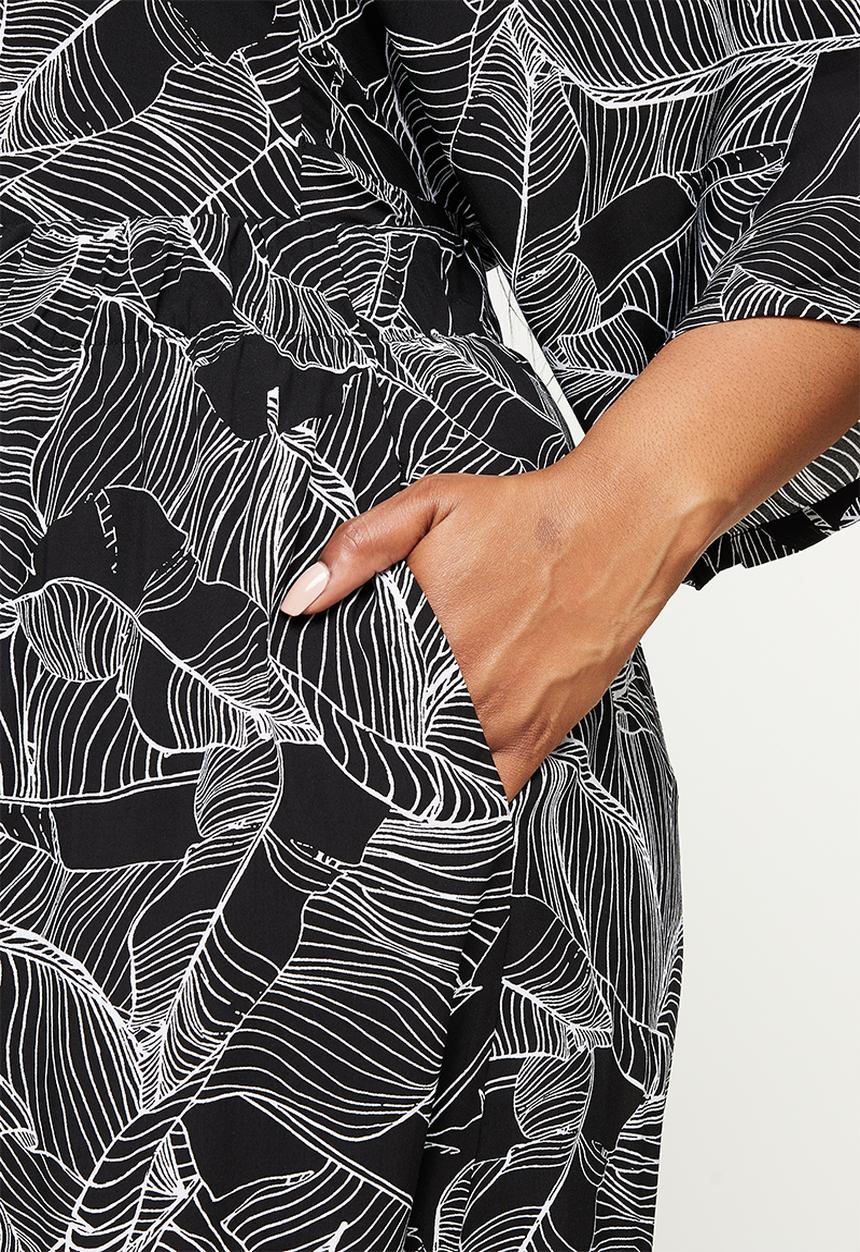 AMANDA LAIRD CHERRY - Plus mohlesi pants -  black & white 