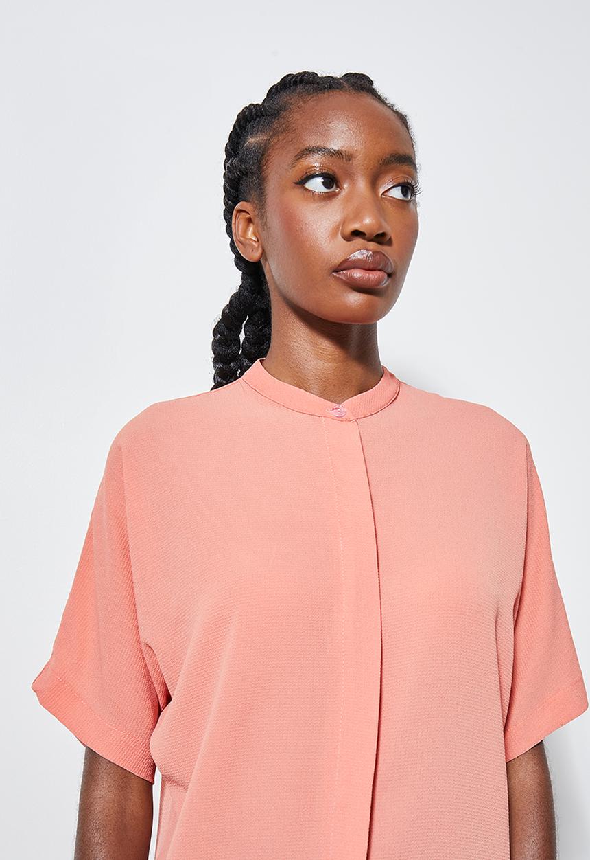 Superbalist - Rivier collared shirt - burnt coral