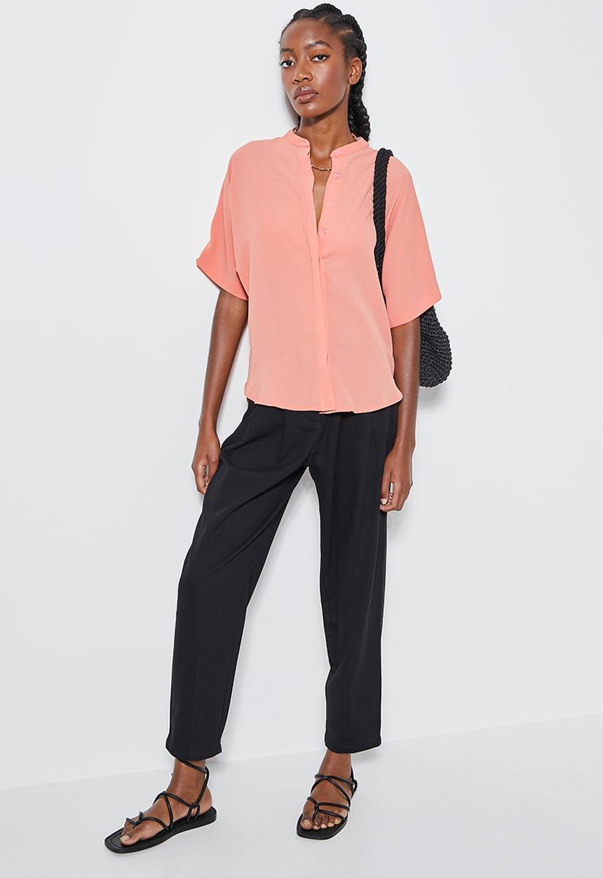 Superbalist - Rivier collared shirt - burnt coral