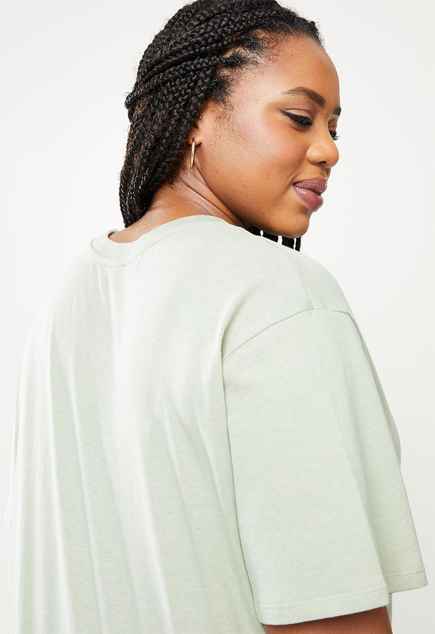 Cotton On - Curve dad short sleeve tee - sage
