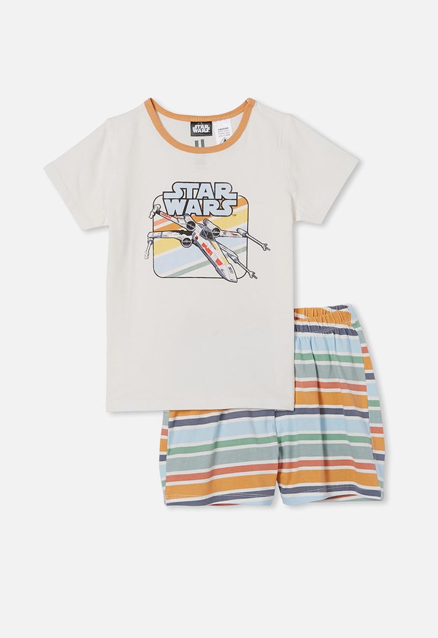 Cotton On - Hudson short sleeve pyjama set licensed - lcn dis star wars retro/vanilla