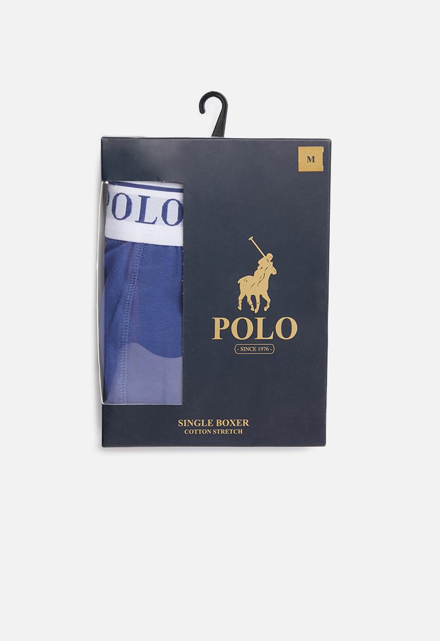 POLO - Cody plain knit boxer - royal blue