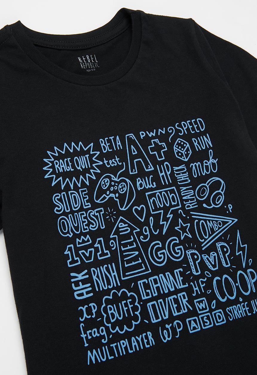 Rebel Republic - Boys graphic tee - black