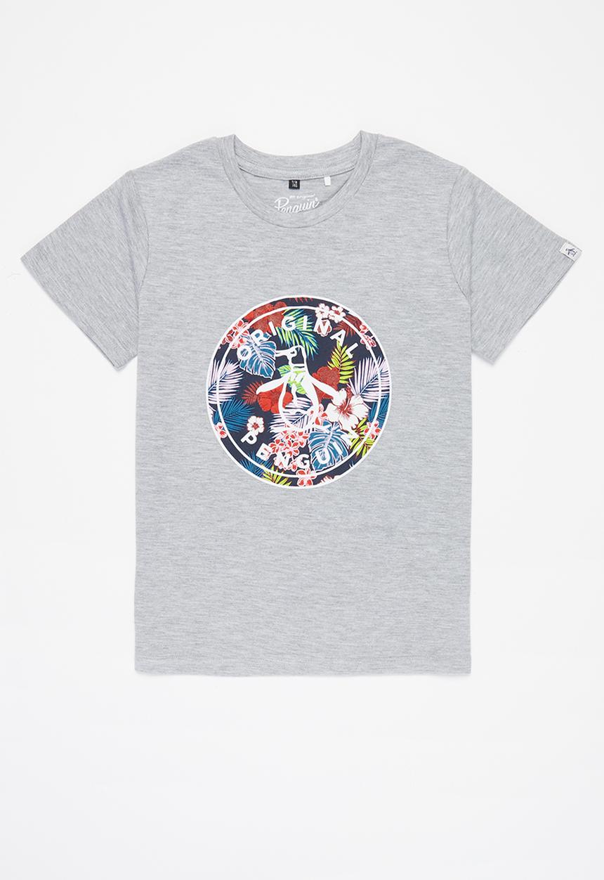 Original Penguin - Floral fill tee - rain heather