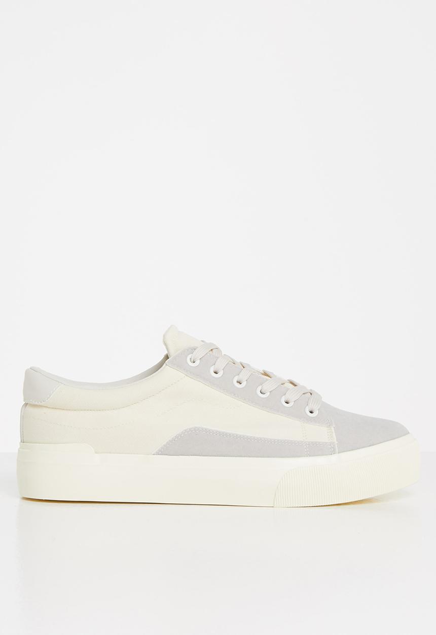 Superbalist - Charlie canvas sneaker - white & grey 