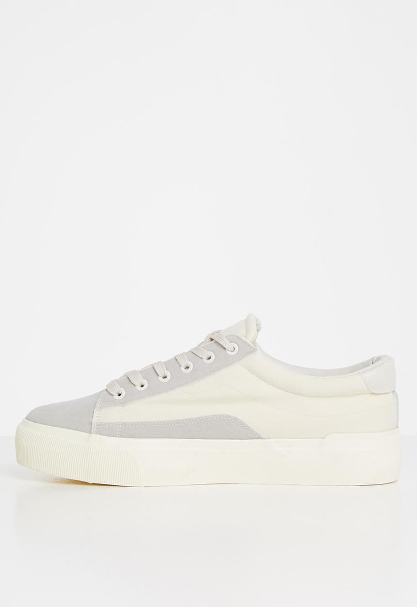 Superbalist - Charlie canvas sneaker - white & grey 