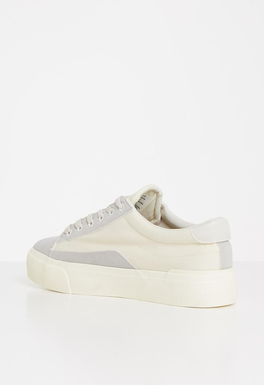 Superbalist - Charlie canvas sneaker - white & grey 