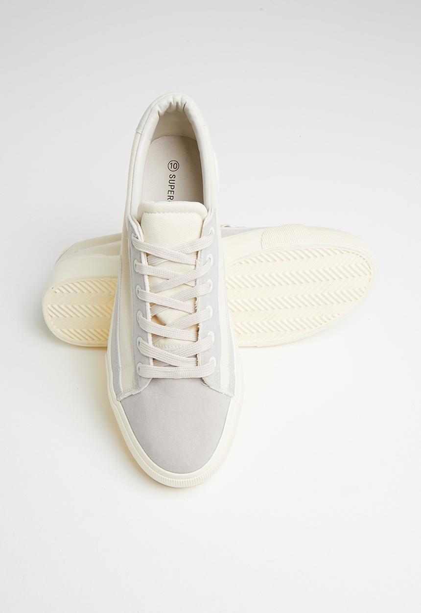 Superbalist - Charlie canvas sneaker - white & grey 