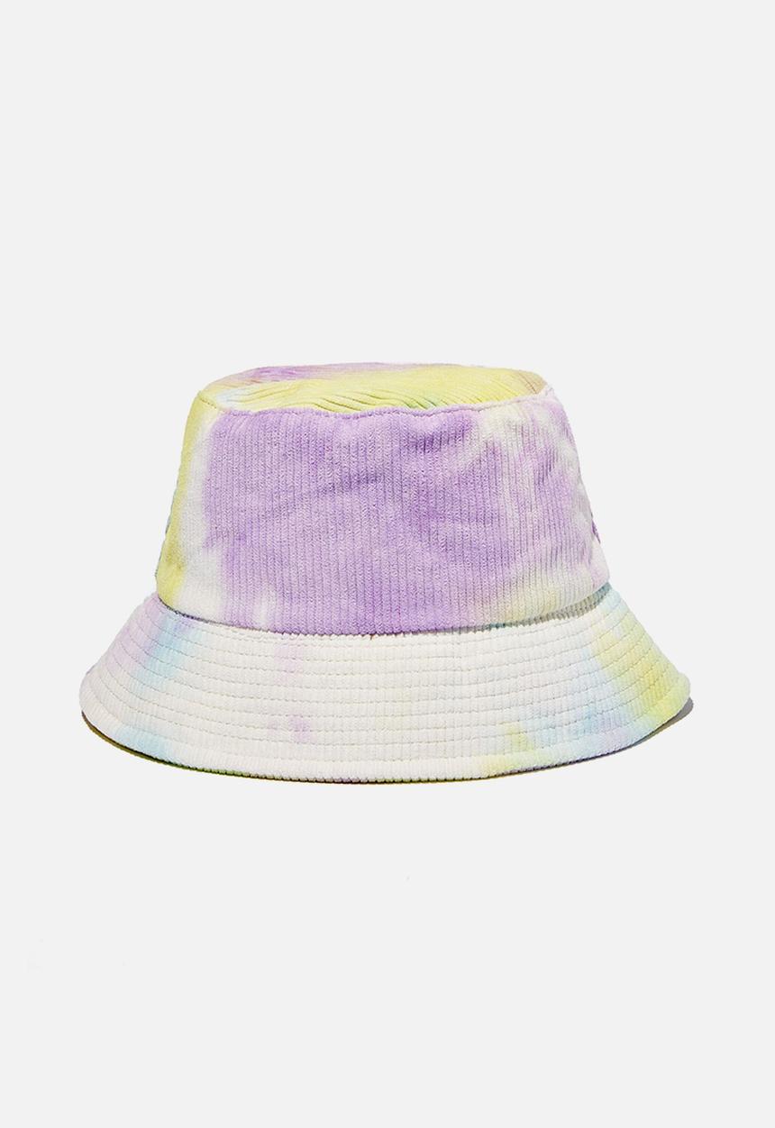 Cotton On - Kids bucket hat - rainbow tie dye cord