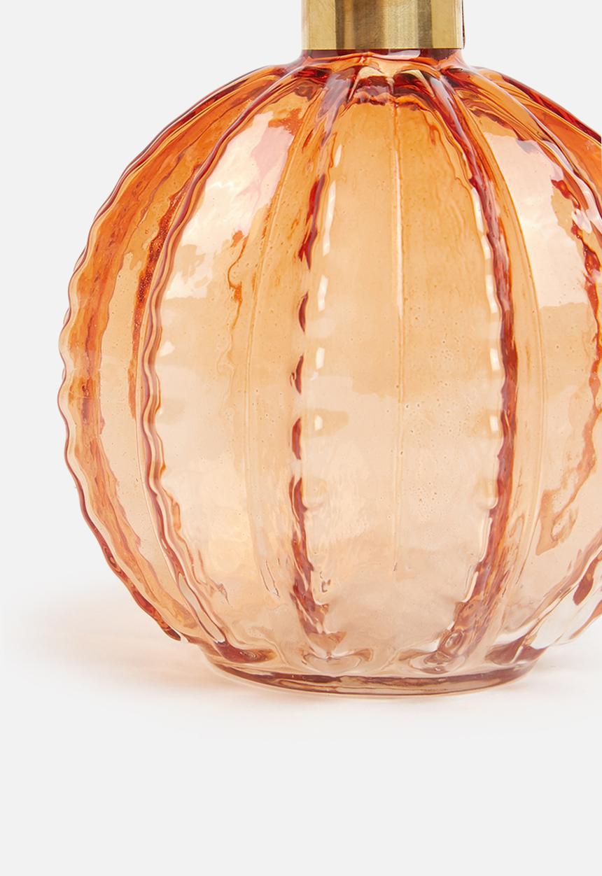 H&S - Golden neck glass vase - coral