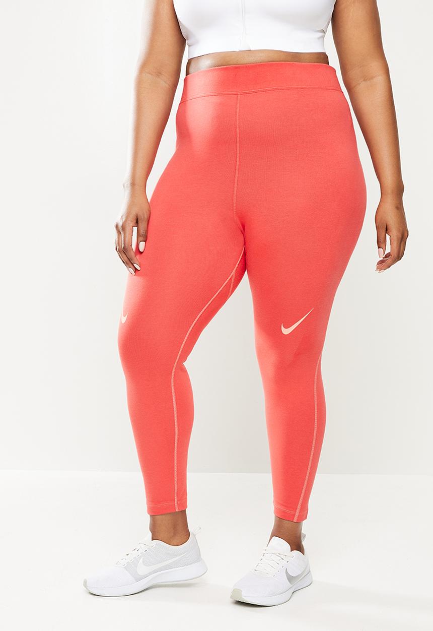 Nike - Plus  swsh gx hr legging - lobster/coral