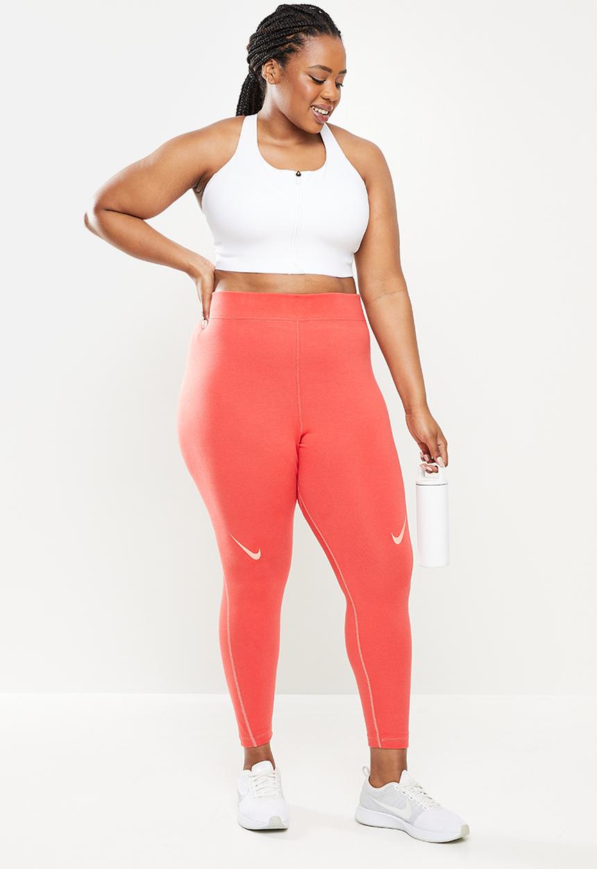 Nike - Plus  swsh gx hr legging - lobster/coral