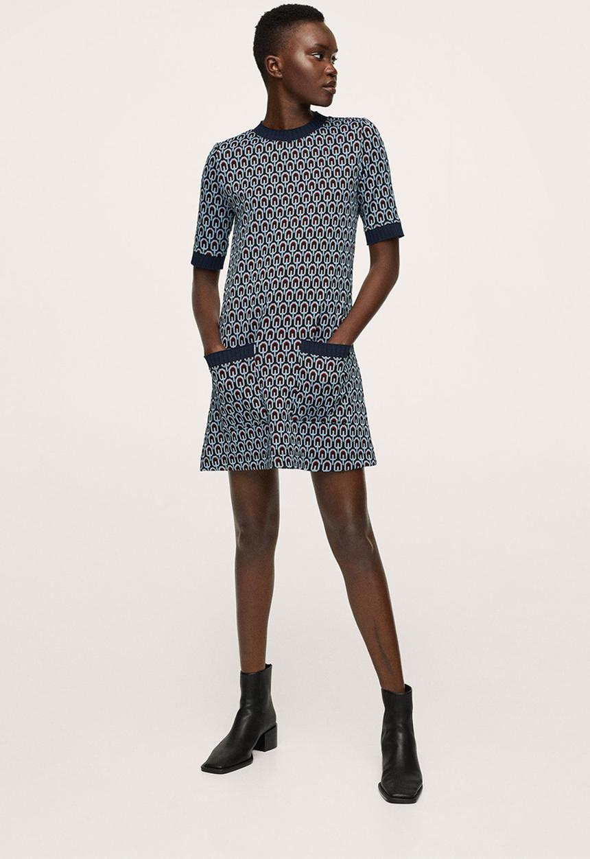 MANGO - Dress piera - navy
