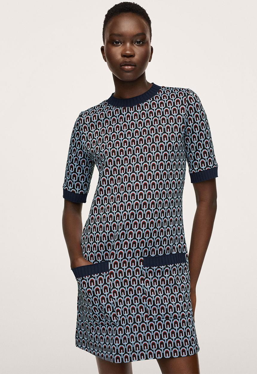 MANGO - Dress piera - navy