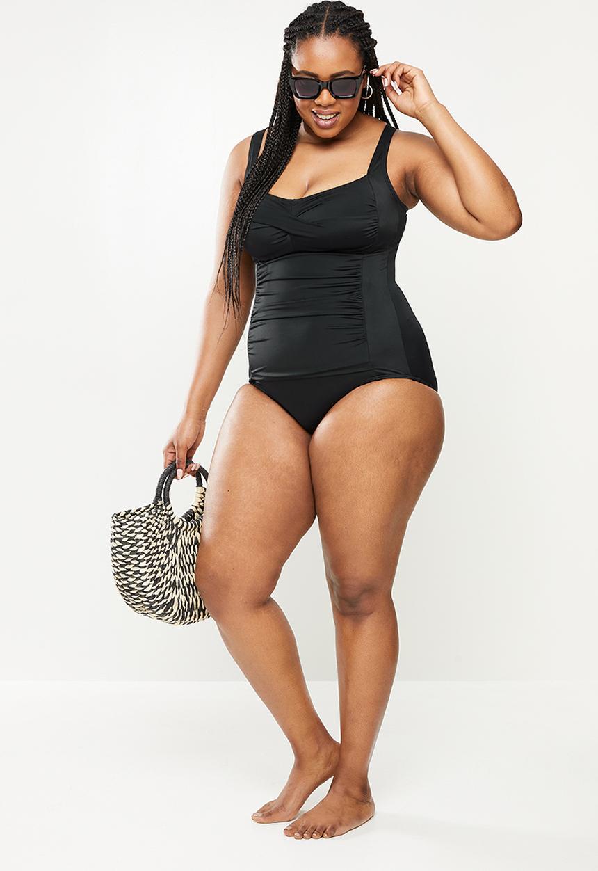 DORINA - Plus fiji onepiece - black