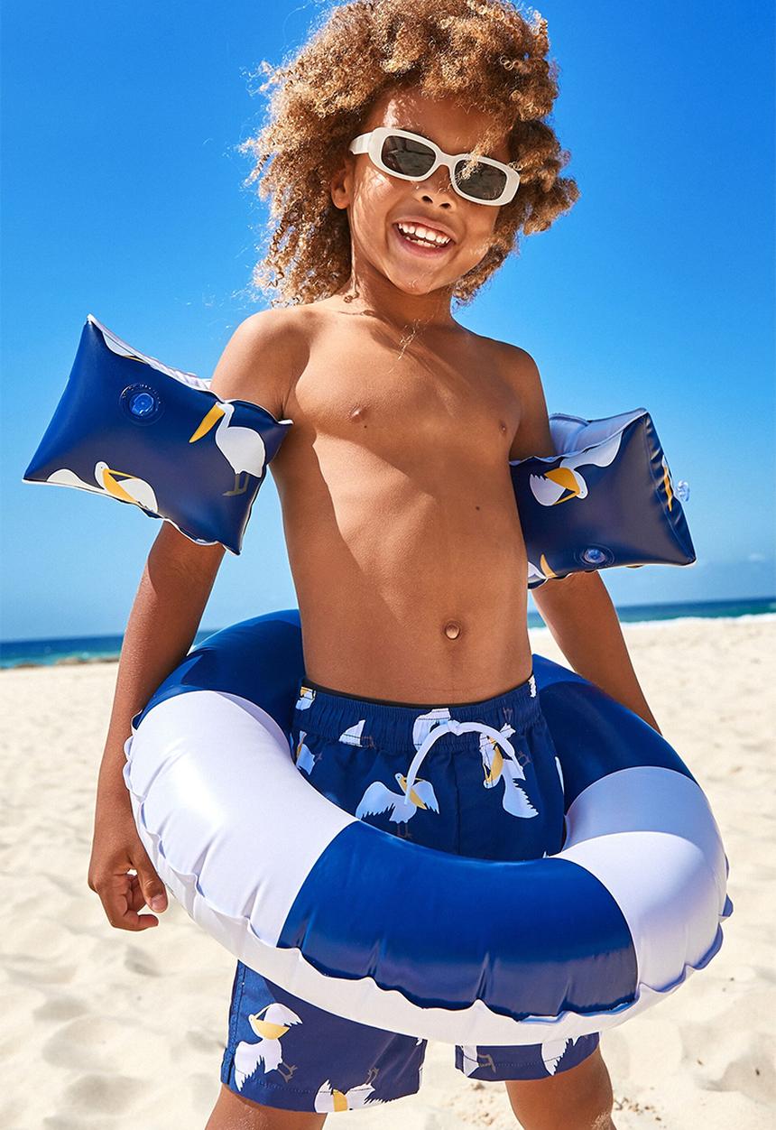 Cotton On - Inflatable swim ring & armbands - indigo pelican white stripe