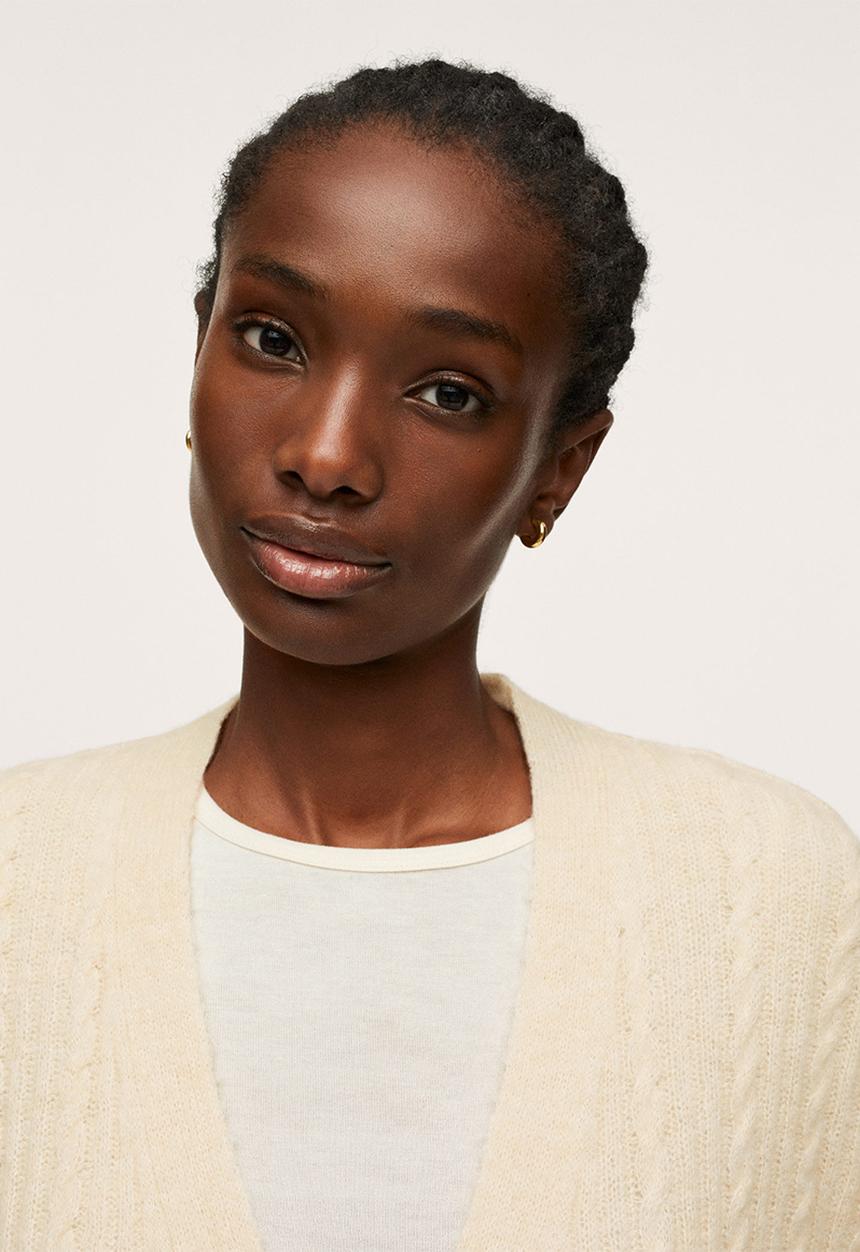 MANGO - Cardigan staring - light beige