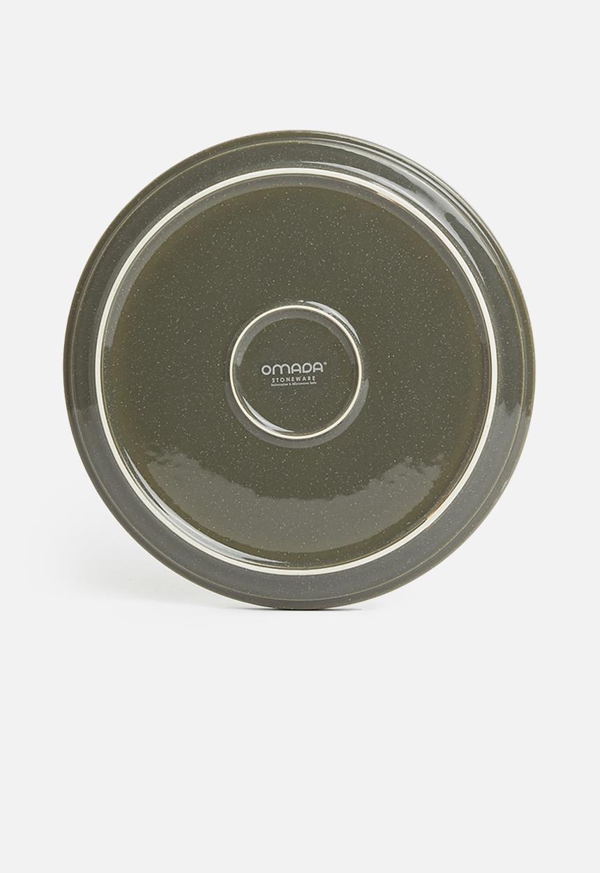 Omada - Flat stackable dinner plate - grey