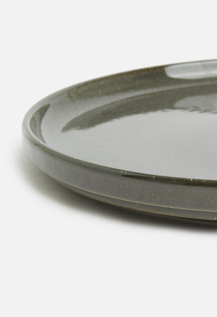 Omada - Flat stackable dinner plate - grey