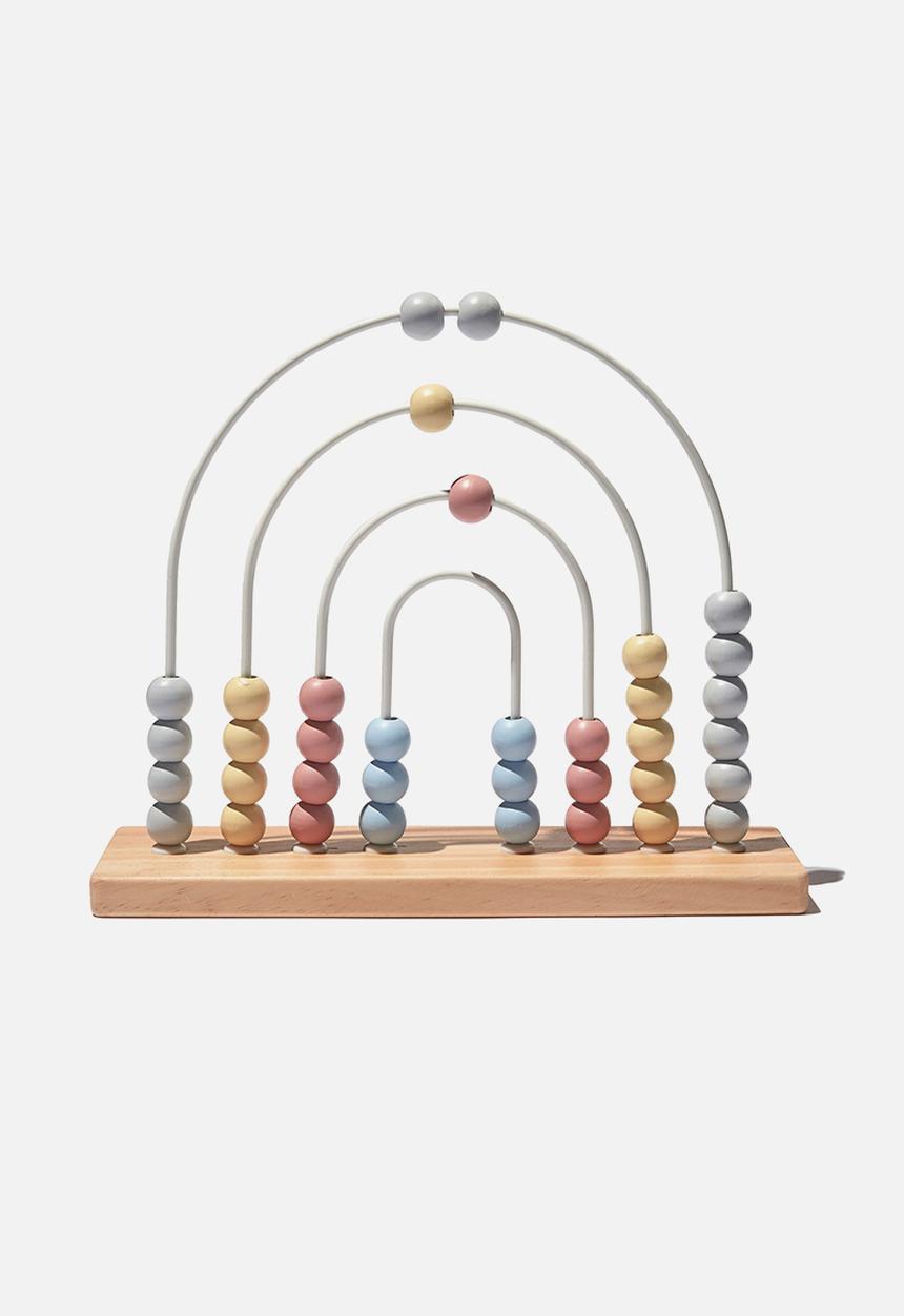 Cotton On - Frankie wooden toy - rainbow abacus