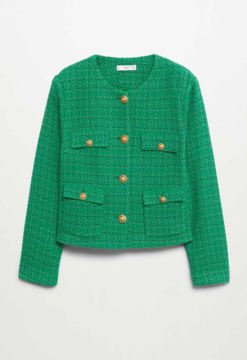 MANGO - Plus jacket wintour - green