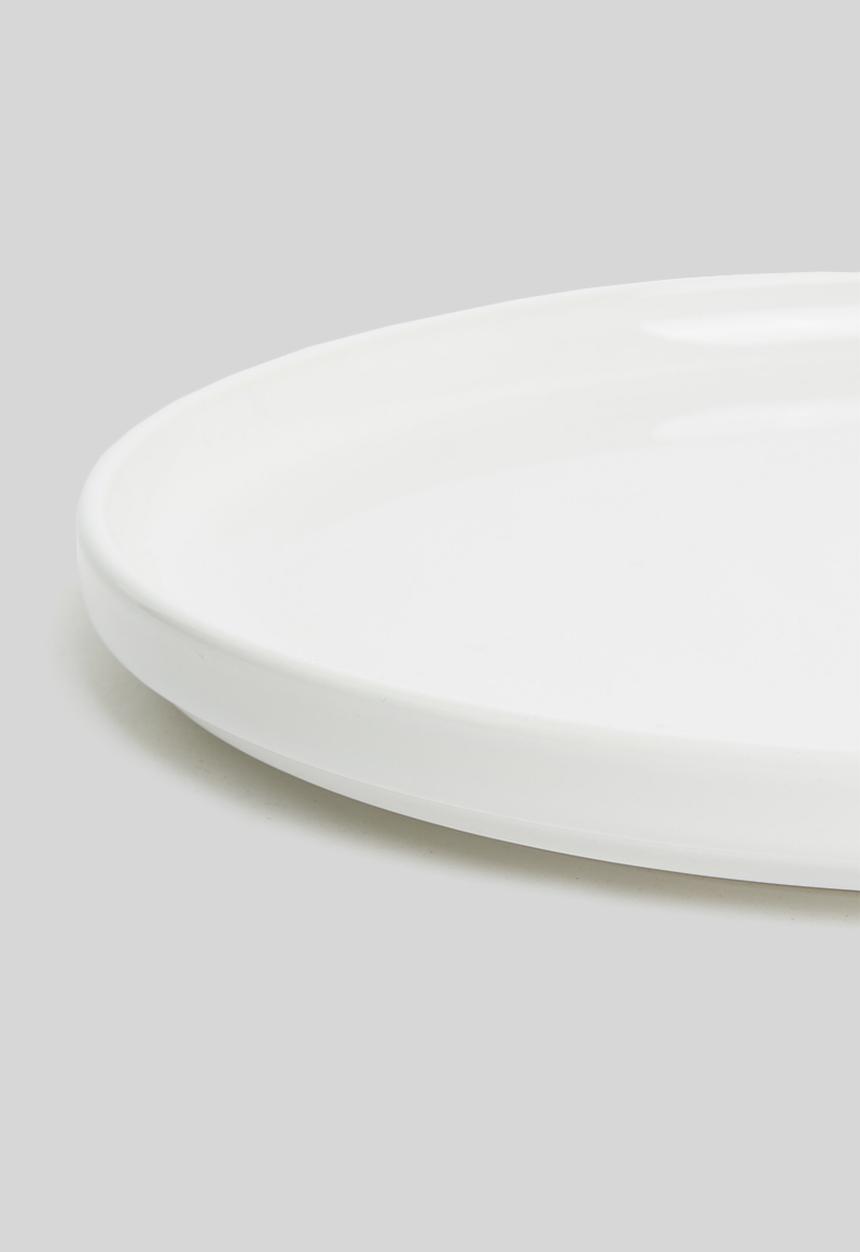Omada - Flat stackable dinner plate - white