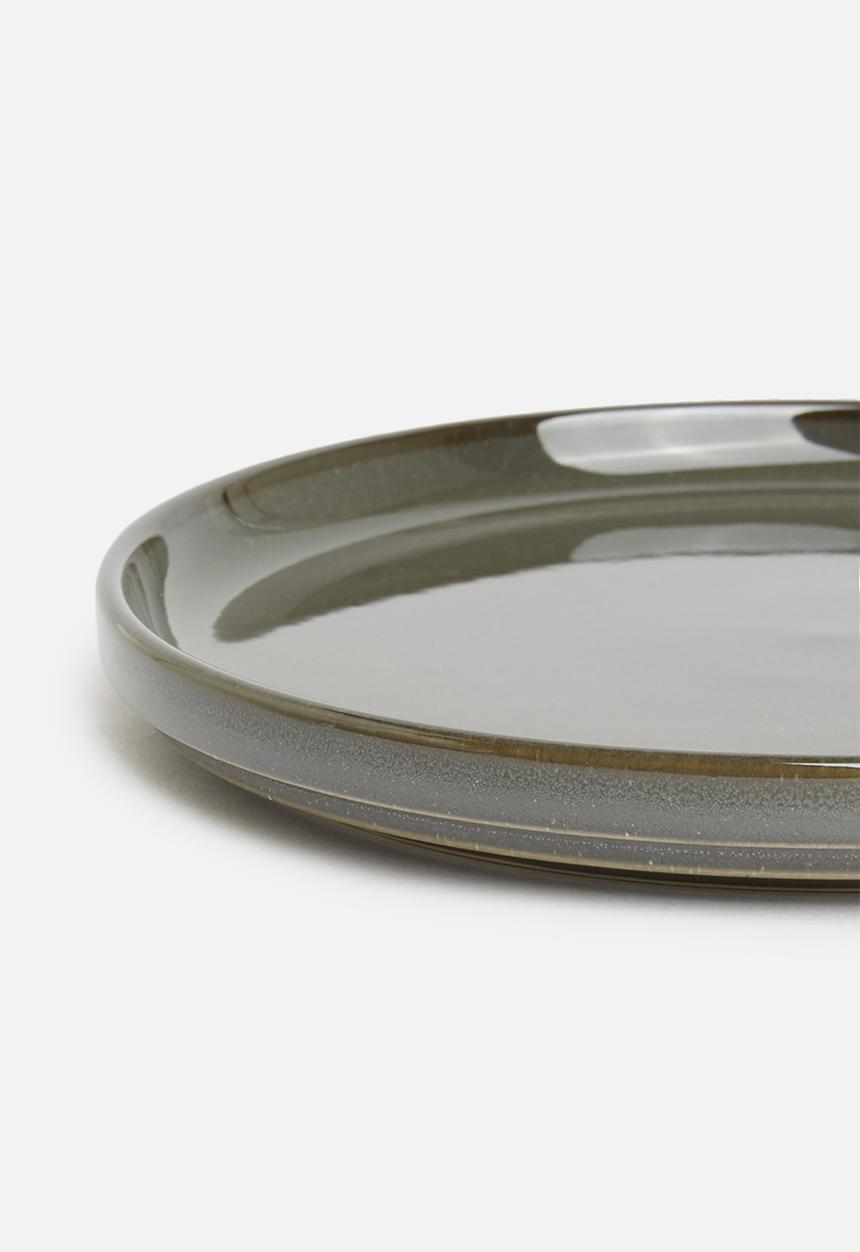 Omada - Flat stackable side plate - grey
