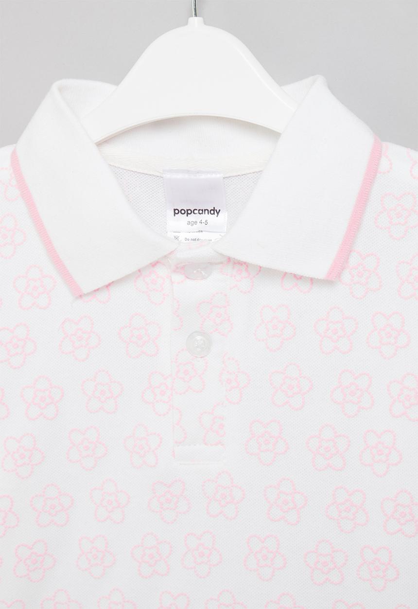 Pop Candy - Girls golf tee - white & pink