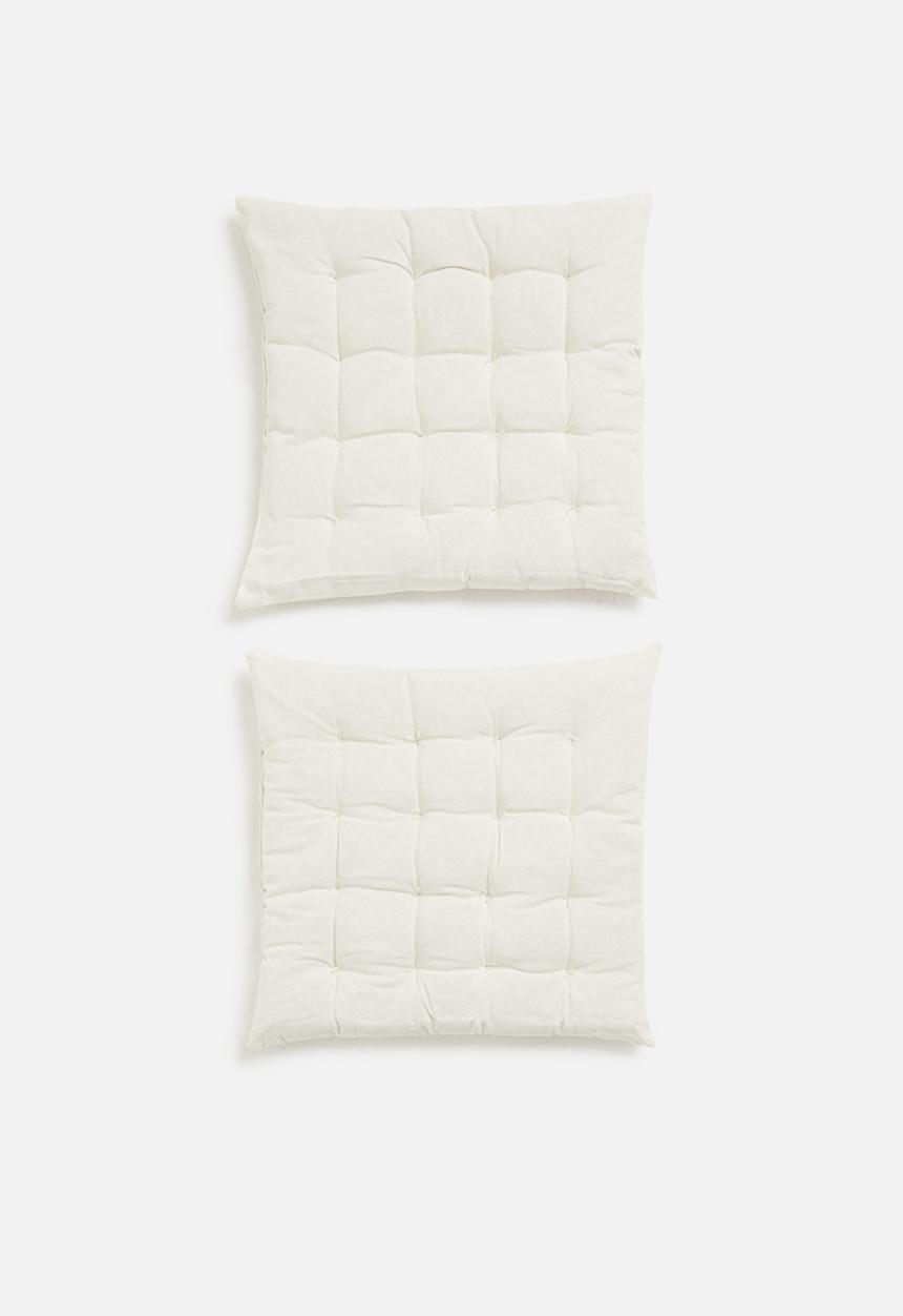 H&S - Chair pad set of 2 - white