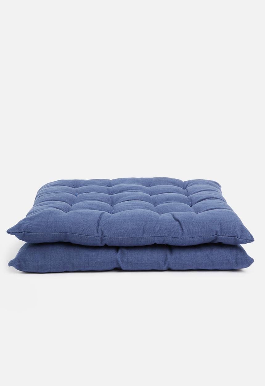 H&S - Chair pad set of 2 - navy