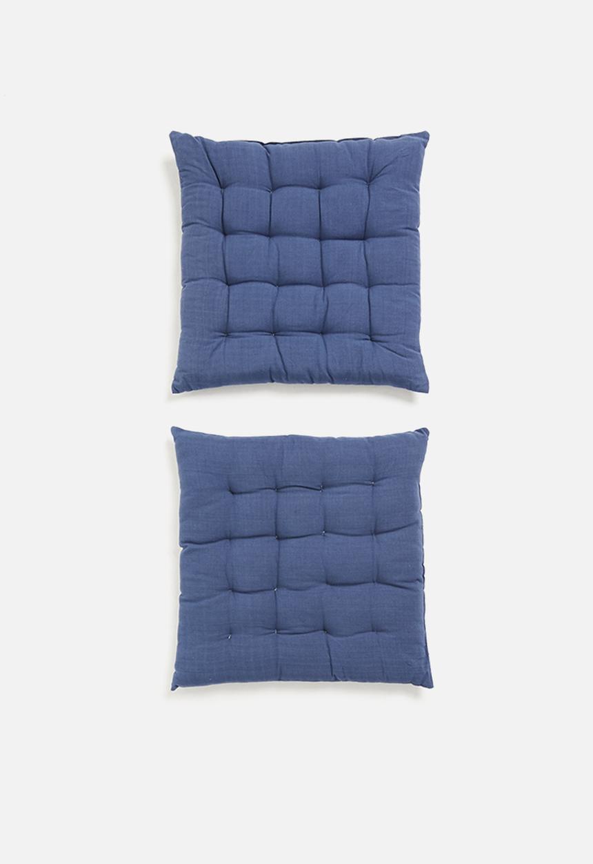 H&S - Chair pad set of 2 - navy