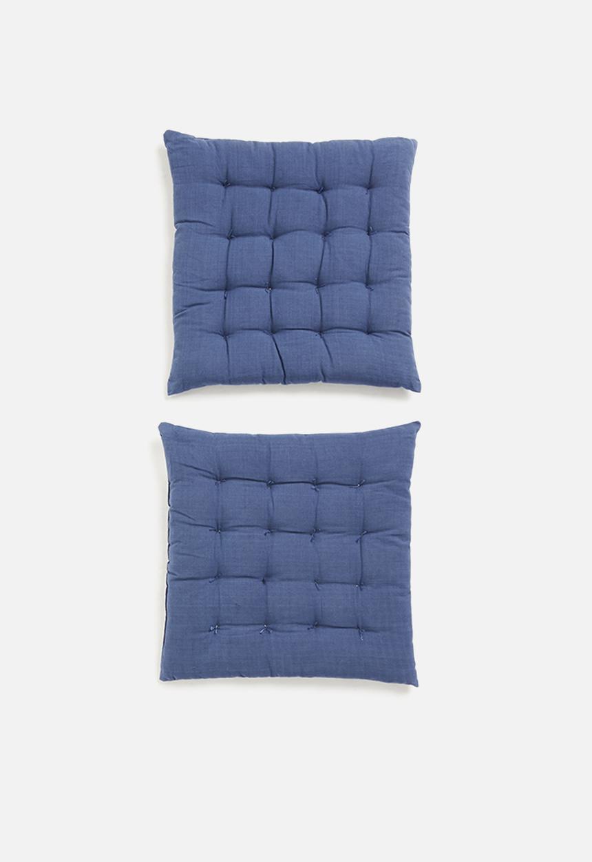 H&S - Chair pad set of 2 - navy