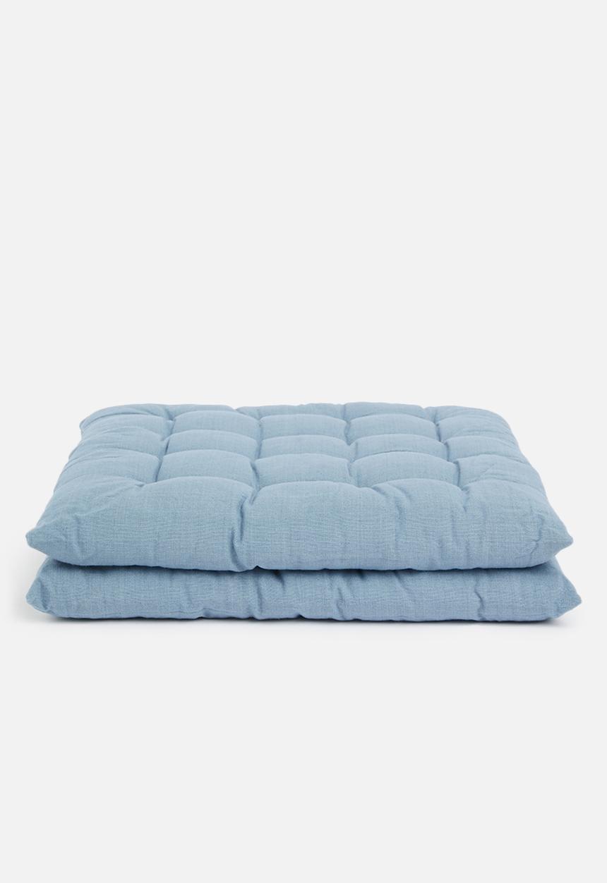 H&S - Chair pad set of 2 - light blue