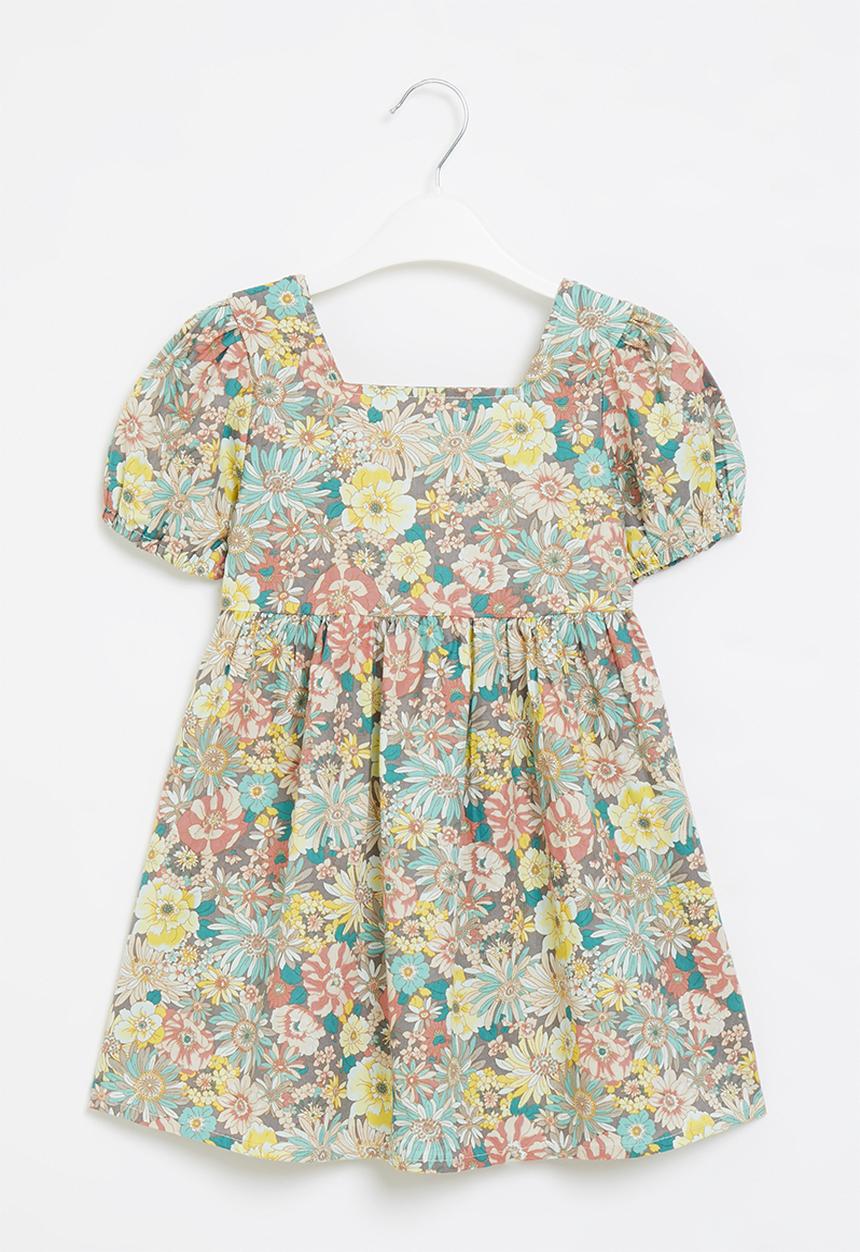Pop Candy - Girls floral short sleeve dress - multi