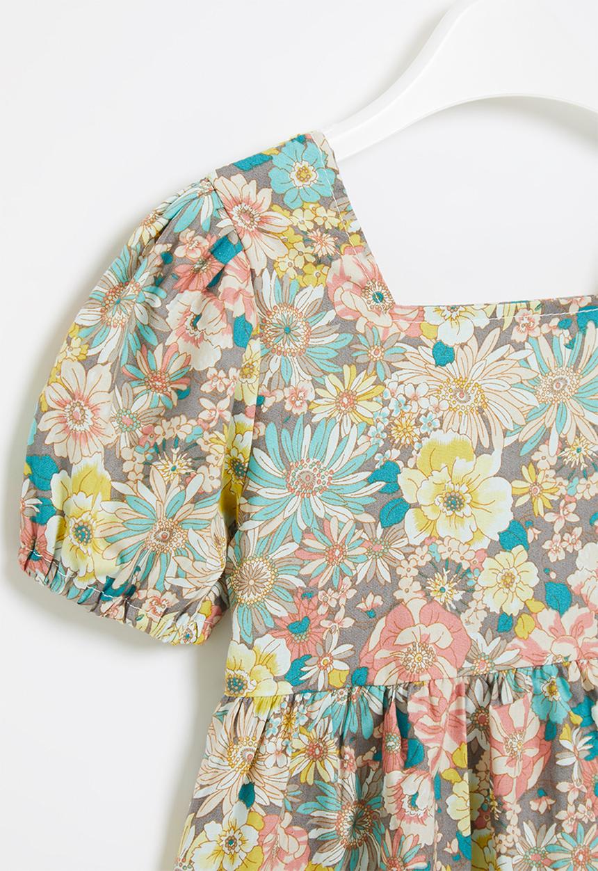 Pop Candy - Girls floral short sleeve dress - multi