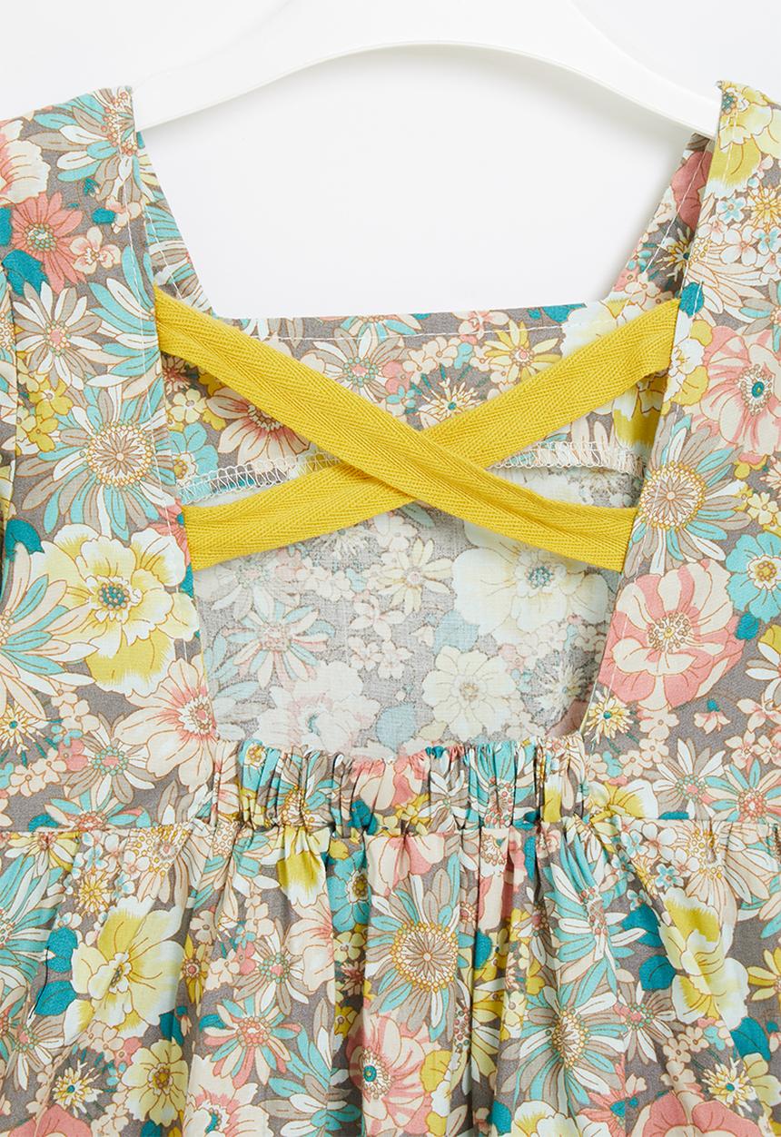 Pop Candy - Girls floral short sleeve dress - multi