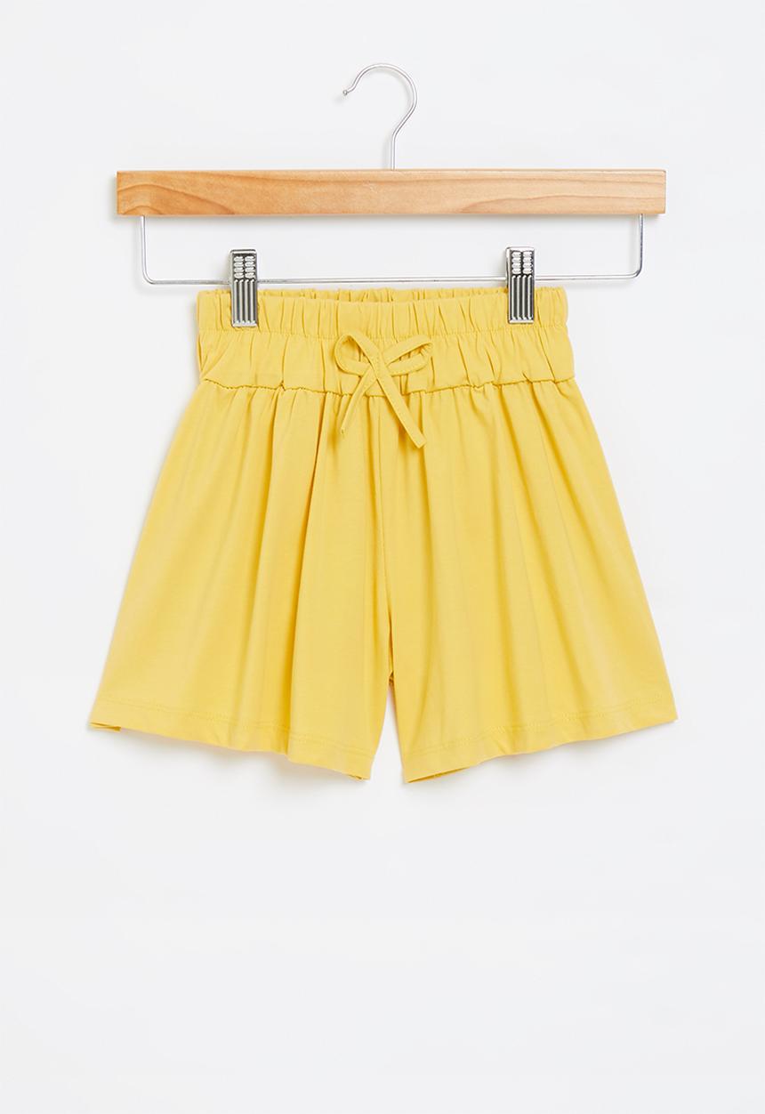 Pop Candy - Girls elasticated waistband shorts - yellow