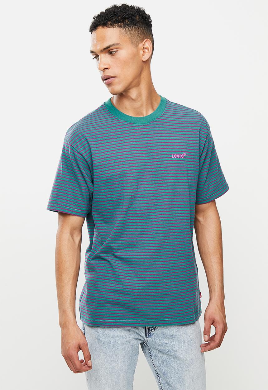 Levi’s® - Red tab vintage tee half day stripe colo - blue & purple 