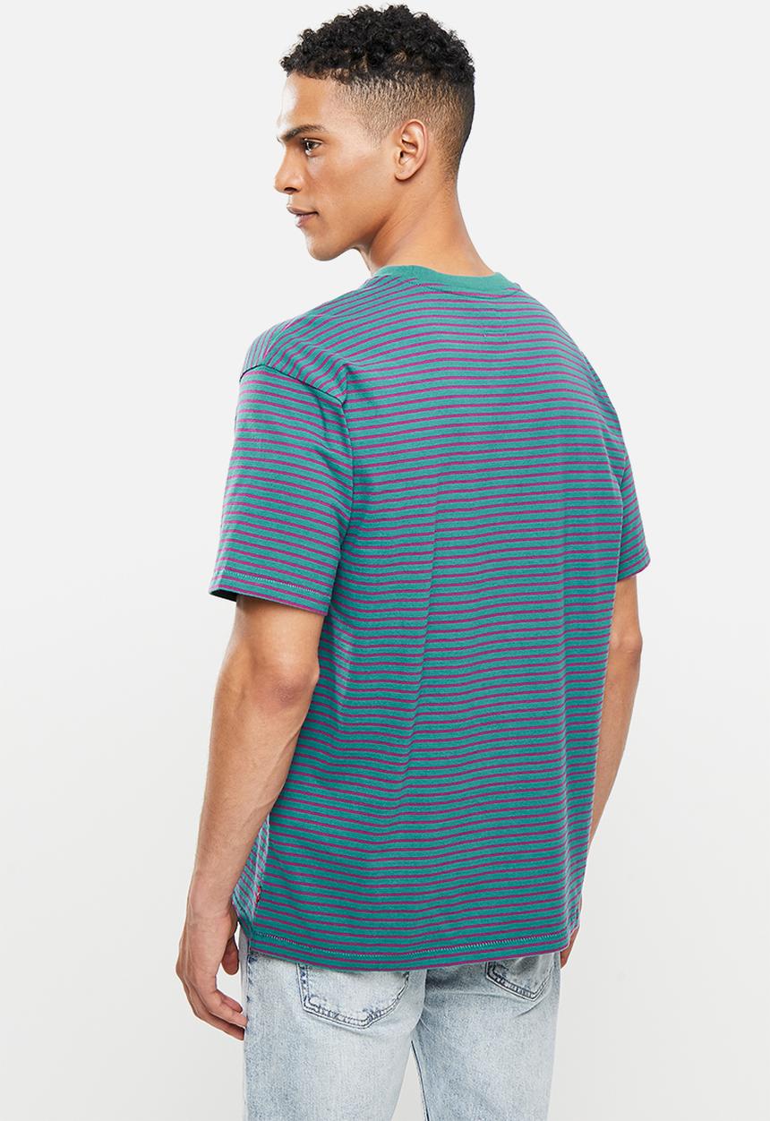 Levi’s® - Red tab vintage tee half day stripe colo - blue & purple 