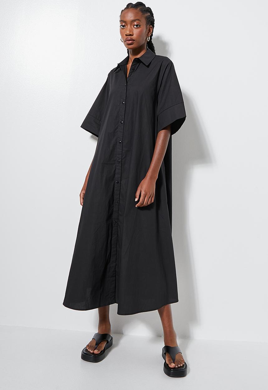 Superbalist - Trapeze shirt dress - black