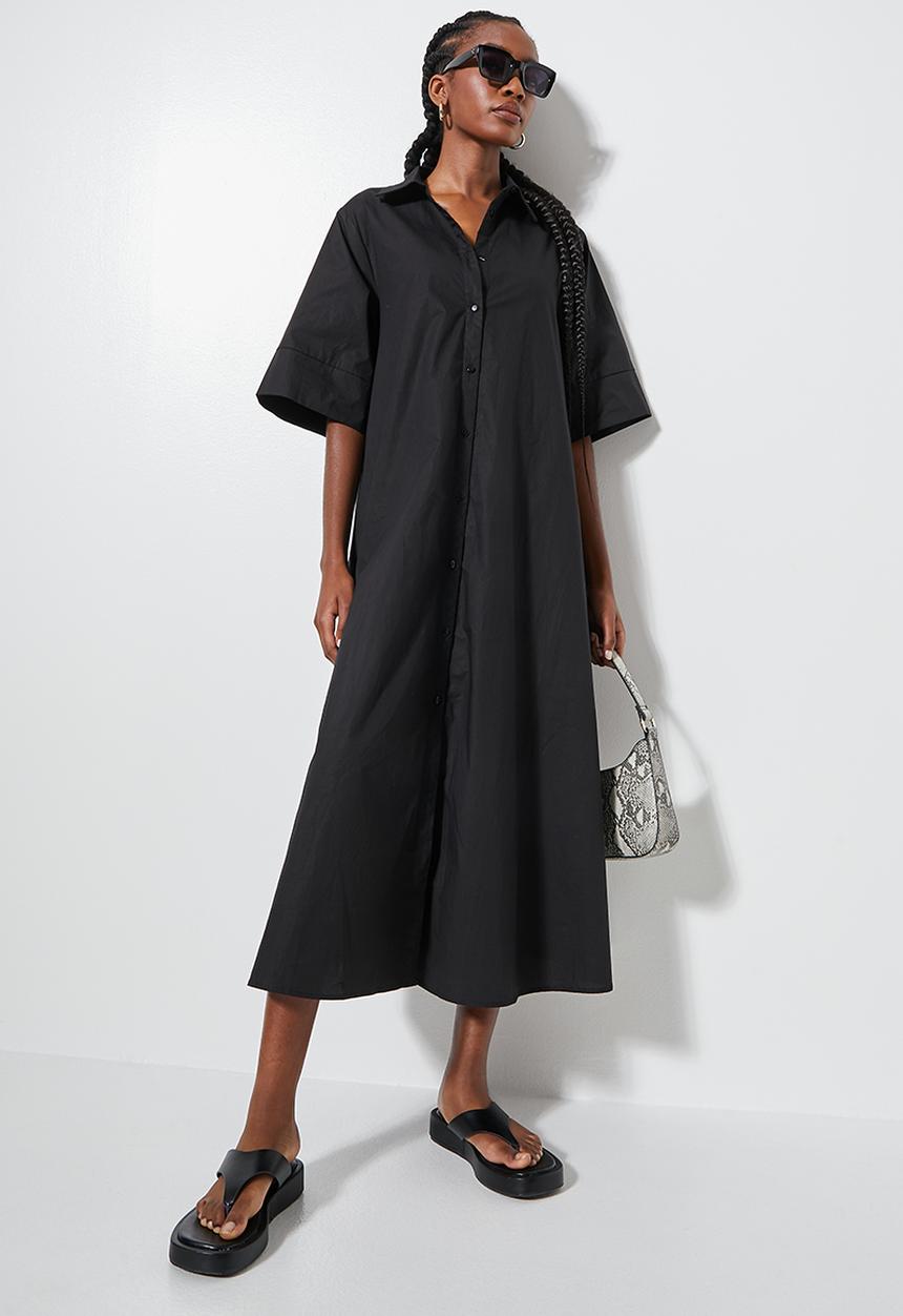 Superbalist - Trapeze shirt dress - black