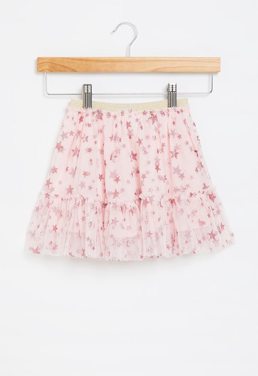 Pop Candy - Girls star mesh skirt - pink