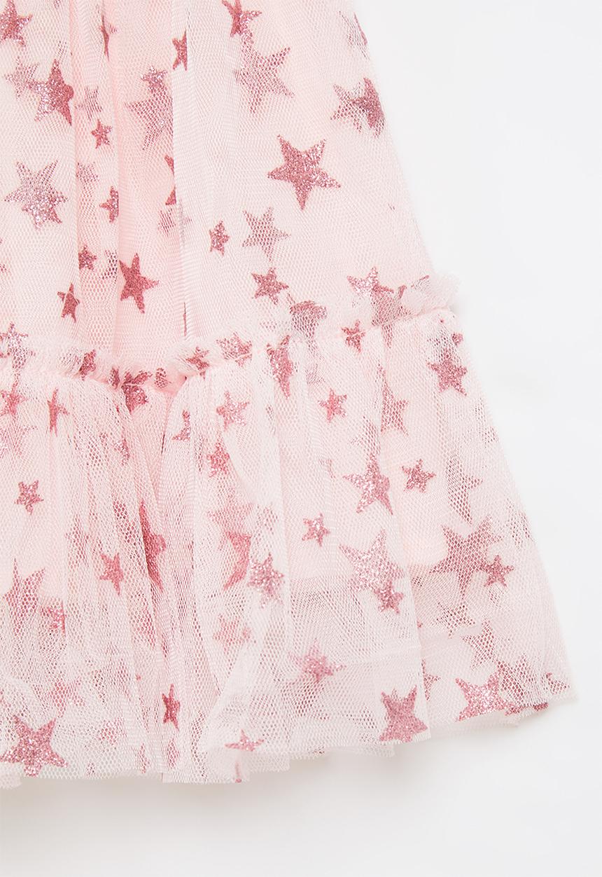 Pop Candy - Girls star mesh skirt - pink